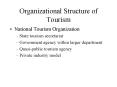 Organizational Structure of Tourism National Touris