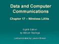 Chapter 17   Wireless LANs Eighth Edition by Willia