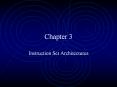 Chapter 3 Instruction Set Architectures Instruction Se