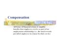 Compensation All forms of financial return & tangibl