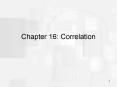 Chapter 16: Correlation Correlations: Measuring an
