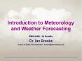 Introduction to Meteorology and Weather Forecasting ENVI140