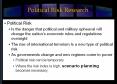 Political Risk Research Political Risk Is the danger tha
