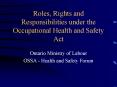 Roles, Rights and Responsibilities under the Occupationa