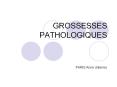 GROSSESSES PATHOLOGIQUES PARIS Anne (interne) Grossesse