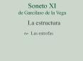 Soneto XI de Garcilaso de la Vega La estructura Las estrofa