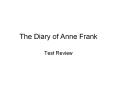 The Diary of Anne Frank Test Review Vocabulary To b