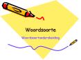 Woordsoorte Woordsoortonderskeiding Die woorde van  n taa