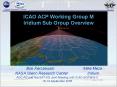 ICAO ACP Working Group M Iridium Sub Group Overview Bo