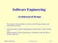 Software Engineering Architectural Design The material i