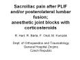 Sacroiliac pain after PLIF and/or posterolateral lumba