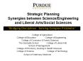 Strategic Planning Synergies between Science/Engineering an