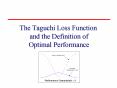 The Taguchi Loss Function and the Definition of Optima