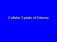 Cellular Uptake of Glucose Cellular Uptake of Glucose 80-11