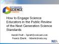 How to Engage Science Educators in the Public Review of th