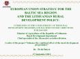 european union strategy for the baltic sea region and th