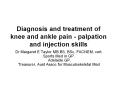 Diagnosis and treatment of knee and ankle pain - palpatio