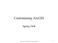 Customizing ArcGIS Spring 2008 Customization in ARCGIS Tw