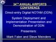 34TH ANNUAL AIRPORTS CONFERENCE Direct-entry Digital NOTA