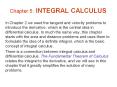 Chapter 5: INTEGRAL CALCULUS In Chapter 2 we used th