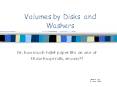 Volumes by Disks and Washers Or, how much toilet paper fit