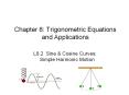Chapter 8: Trigonometric Equations and Applications L8.
