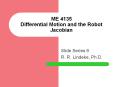ME 4135 Differential Motion and the Robot Jacobian Slid