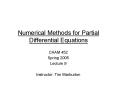 Numerical Methods for Partial Differential Equations CAA