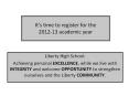 It s time to register for the 2012-13 academic year Libert
