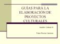 GU AS PARA LA ELABORACI N DE PROYECTOS CULTURALES Gesti 