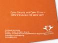 Cyber Security and Cyber Crime   Different sides of the sam