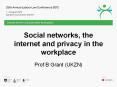 Social networks, the internet and privacy in the workplac