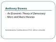 Anthony Downs An Economic Theory of Democracy Micro an