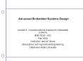 Advanced Embedded Systems Design ... wireless LAN 802.15.4 