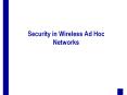 Security in Wireless Ad Hoc Networks ... meetings ca