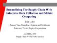 Streamlining The Supply Chain With Enterprise Dat