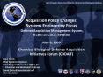 Acquisition Policy Changes: Systems Engineering Focu