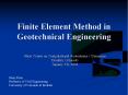 Finite Element Method in Geotechnical Engineering Shor