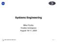 Systems Engineering Mike Pryzby Swales Aerospace Augus