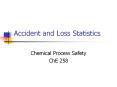 Accident and Loss Statistics Chemical Process Safety ChE 25