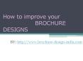 Tips to improve your brochure design