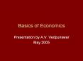 Basics of Economics Presentation by A.V. Vedpuriswar Ma