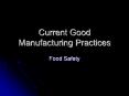 Current Good Manufacturing Practices Food Safety History GM