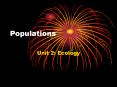 Populations Unit 2: Ecology Populations Population a grou