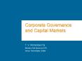 Corporate Governance and Capital Markets T. V. Mohandas Pa