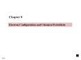 Chapter 8 Electron Configuration and Chemical Periodicit