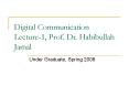Digital Communication Lecture-1, Prof. Dr. Habibullah Jama