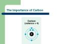 The Importance of Carbon Organic Chemistry The study o