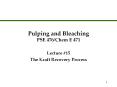Pulping and Bleaching PSE 476/Chem E 471 Lecture #15 Th