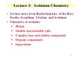 Lecture notes from Radiochemistry of the Rare Earths